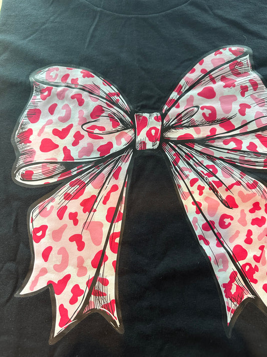 Pink Cheetah Bow T-Shirt
