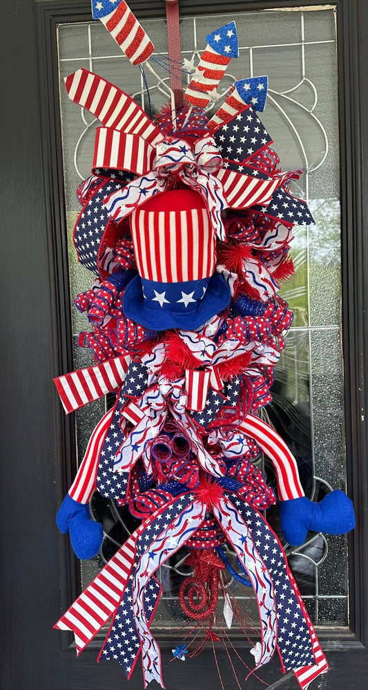 Uncle Sam Wreath Swag